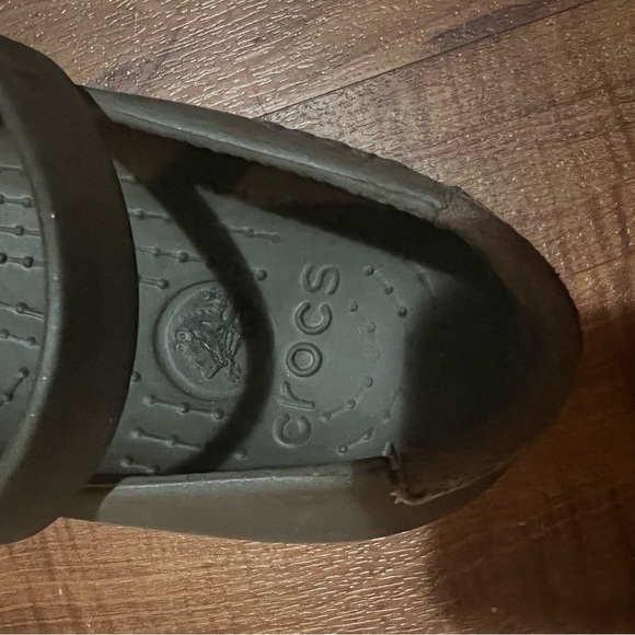 Womens Brown Crocs Alice Mary Janes Slip Resistant Flats Croc Sandles Size 10 - Picture 9 of 9